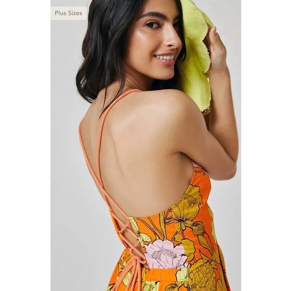 Anthropologie Plenty by Tracy Reese Floral Maxi Dress Sz L Boho Floral Pockets - Picture 6 of 11